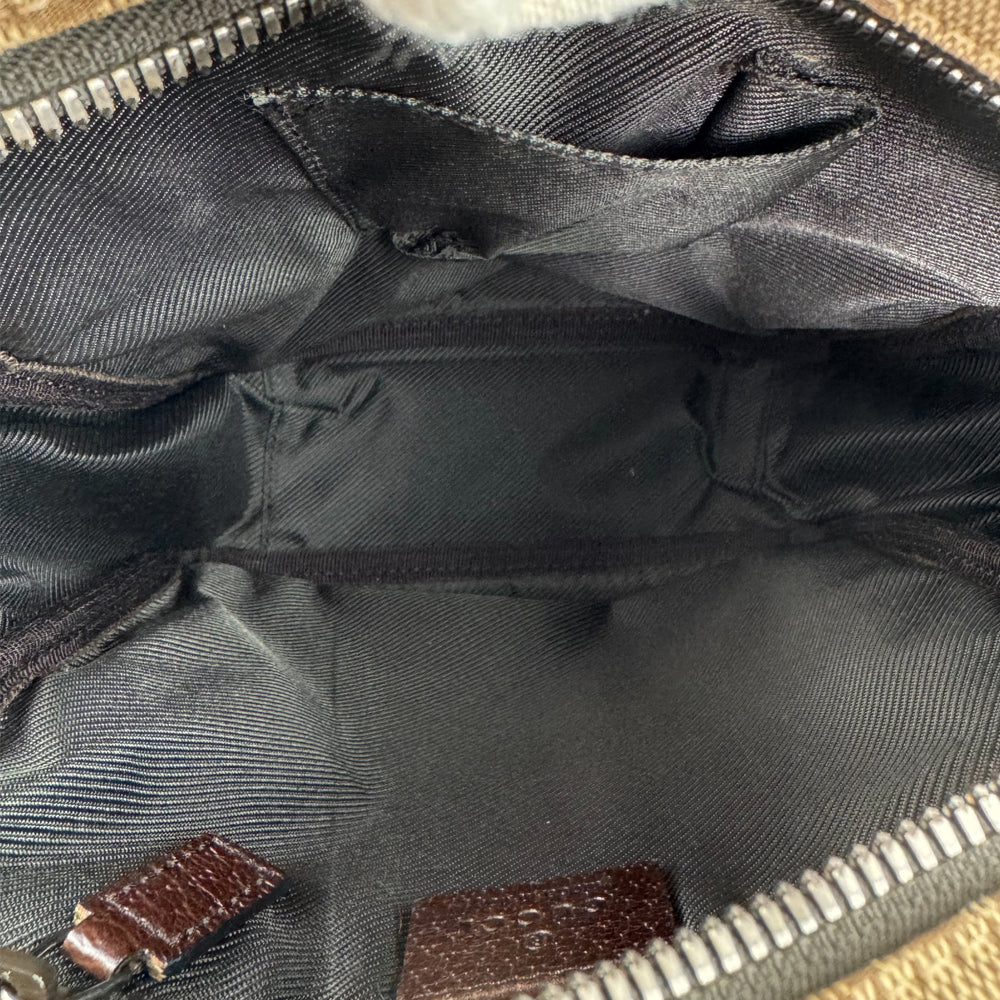 GUCCI GG Brown Canvas Crossbody Shoulder Bag LHQ949