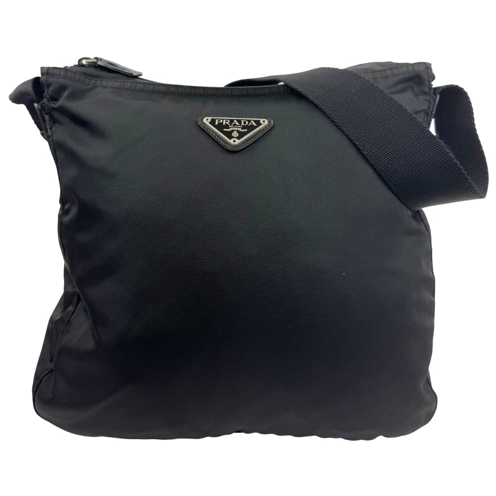 PRADA Black Nylon Crossbody Shoulder Bag LHQ963