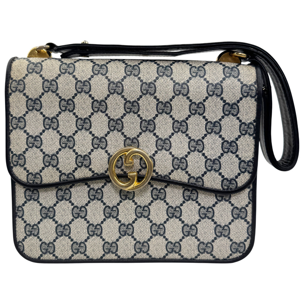 GUCCI Beige/Grey GG Supreme Shoulder Bag LHQ964