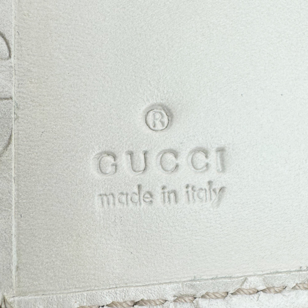 GUCCI Cream Leather Guccissima Notebook/Card Holder LHQ965