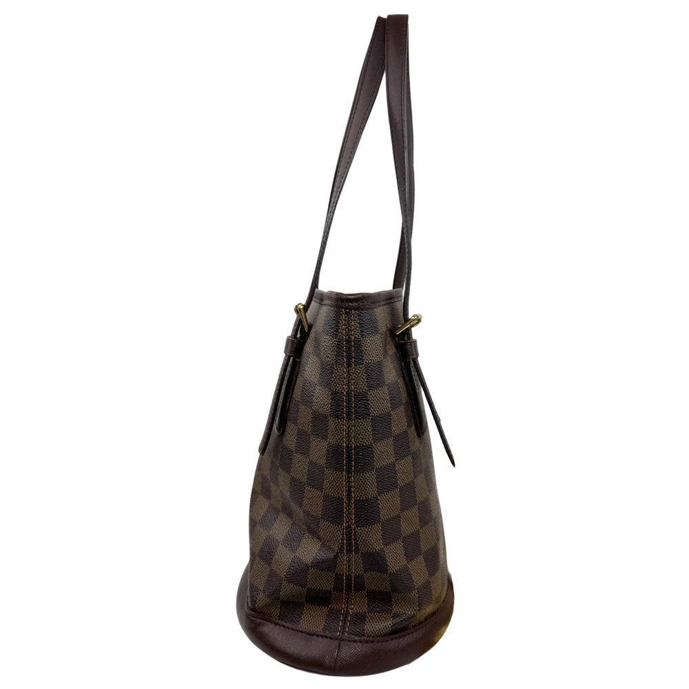 LOUIS VUITTON Damier Ebene Marais Bucket Shoulder Bag LHQ967