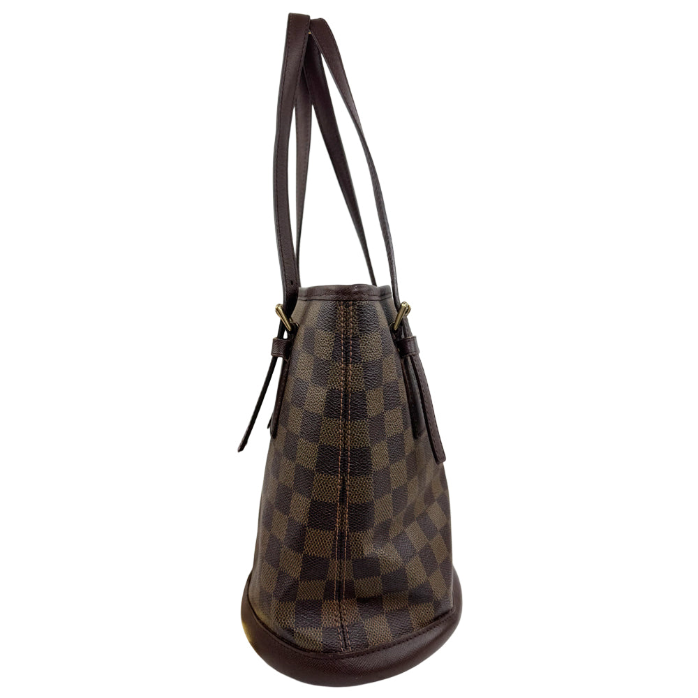 LOUIS VUITTON Damier Ebene Marais Bucket Shoulder Bag LHQ967