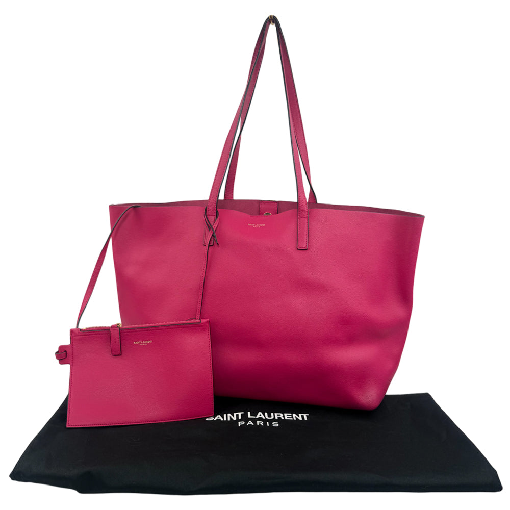 YSL SAINT LAURENT Tote Bag Shopper With Pouch in Pink LHQ980