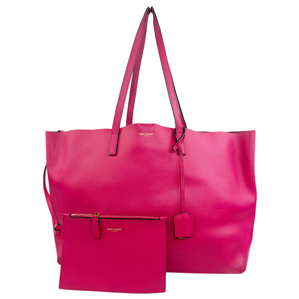 YSL SAINT LAURENT Tote Bag Shopper With Pouch in Pink LHQ980