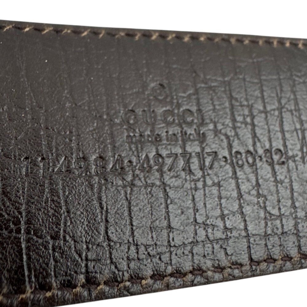 GUCCI GG Supreme Brown Belt Size 32" LHQ992