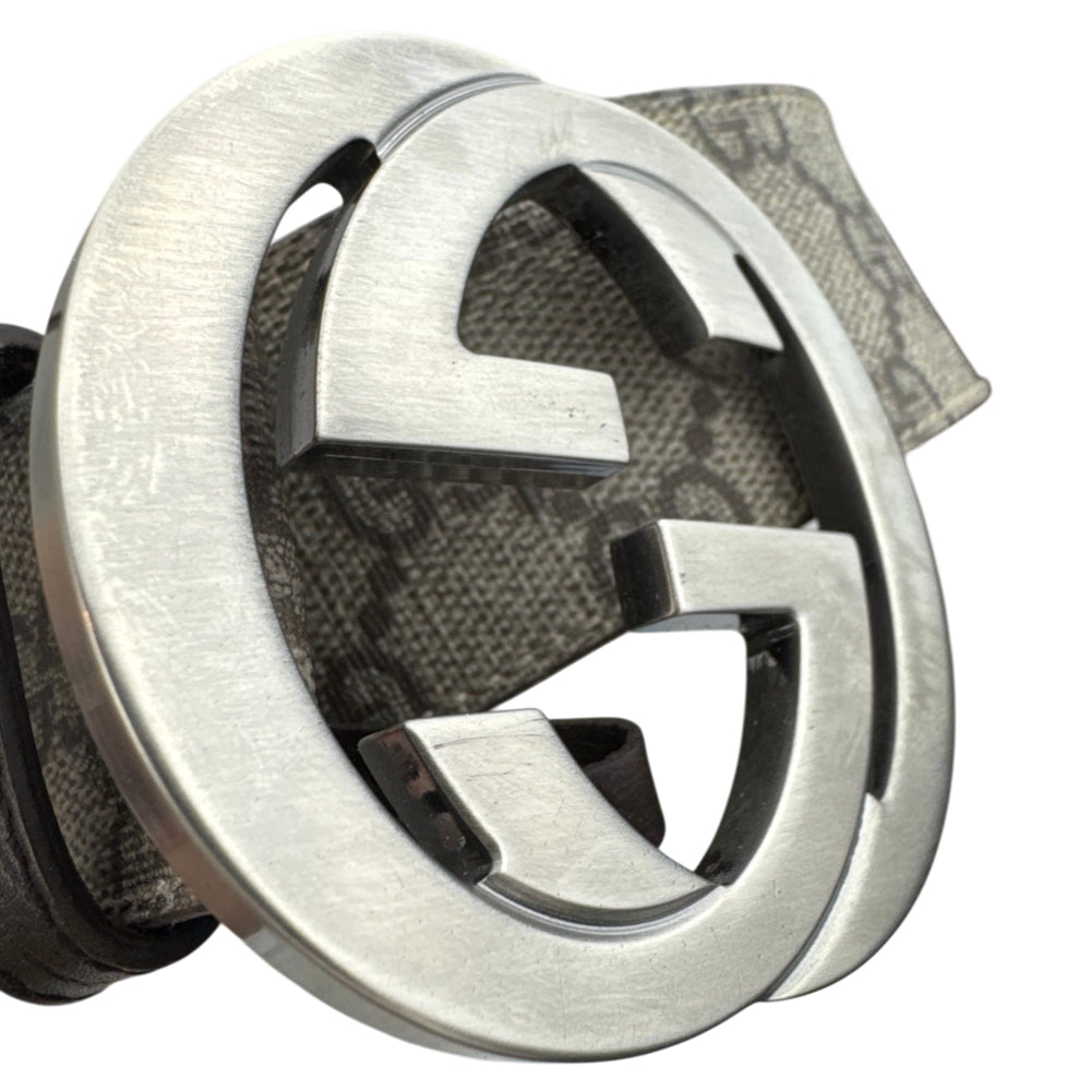 GUCCI GG Supreme Brown Belt Size 32" LHQ992