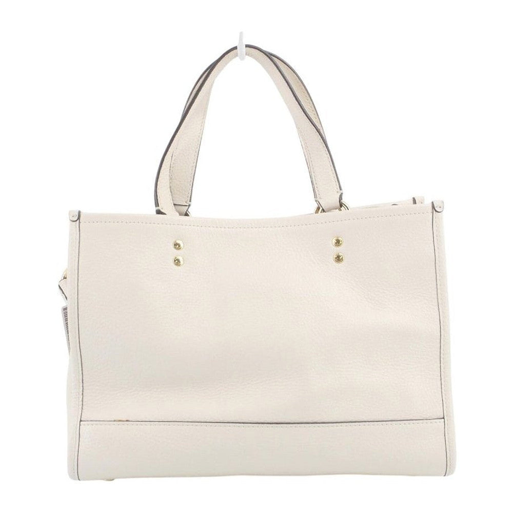 COACH Dempsey White Leather Carryall Shoulder Tote Bag LHQ2237