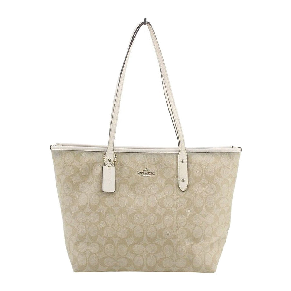 COACH Cream Signature Canvas City Tote Bag LHQ2321