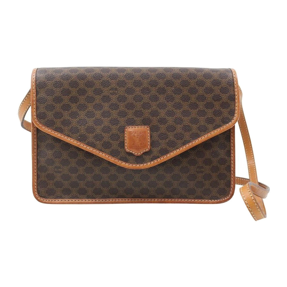CELINE Brown Macadam Shoulder Crossbody Bag LHQ2329