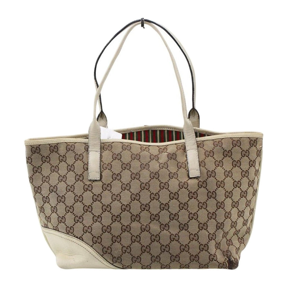 GUCCI GG Brown Canvas Tote Shoulder Bag LHQ2331