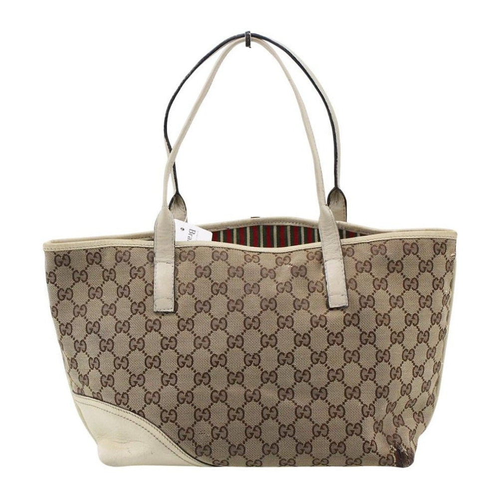 GUCCI GG Brown Canvas Tote Shoulder Bag LHQ2331