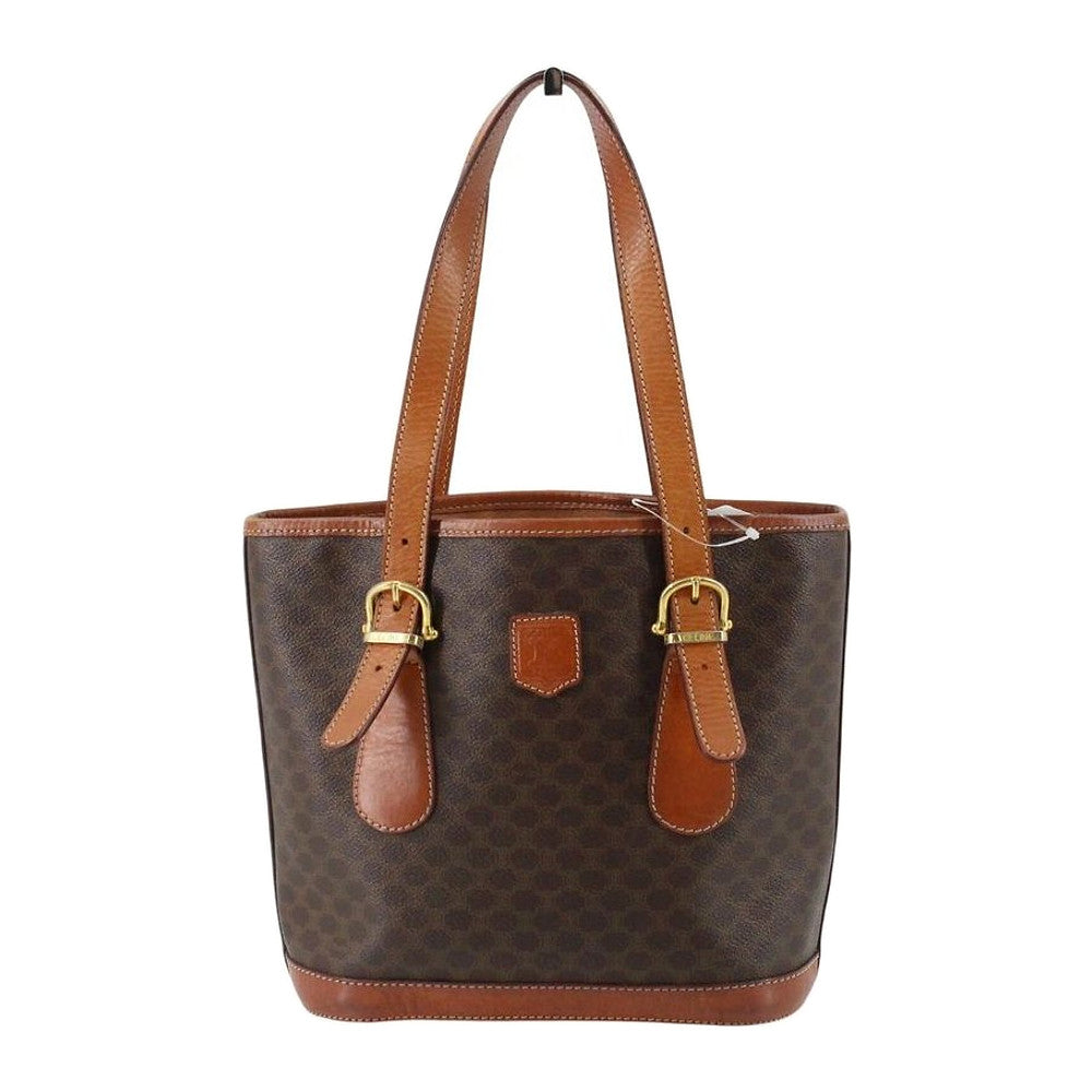 CELINE Brown Macadam Bucket Bag LHQ2349