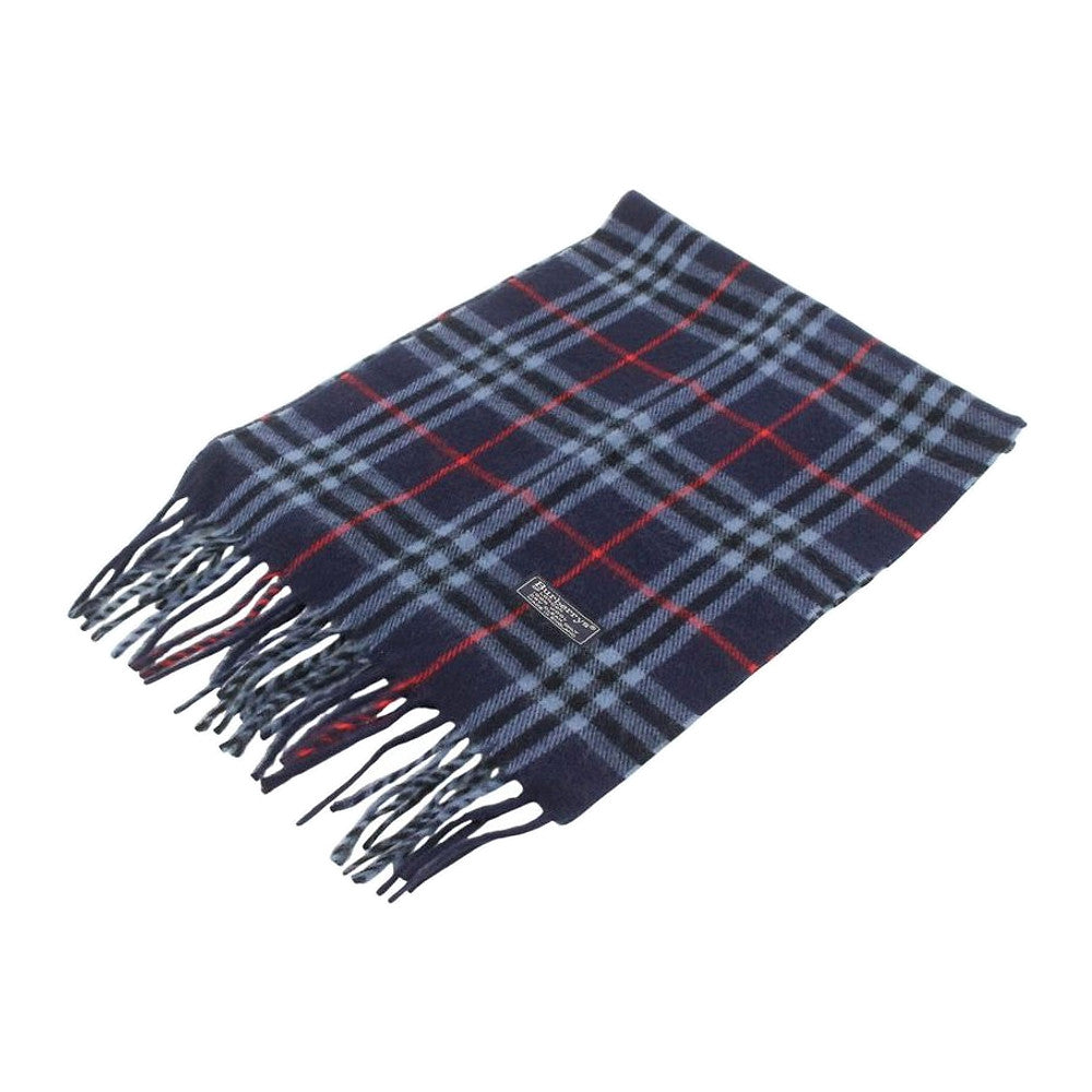 BURBERRY Blue Nova Check Wool Scarf LHQ2360