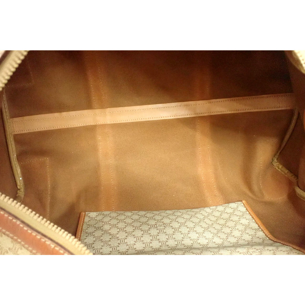 CELINE Light Brown Macadam Boston/Travel Bag LHQ2375 - interior