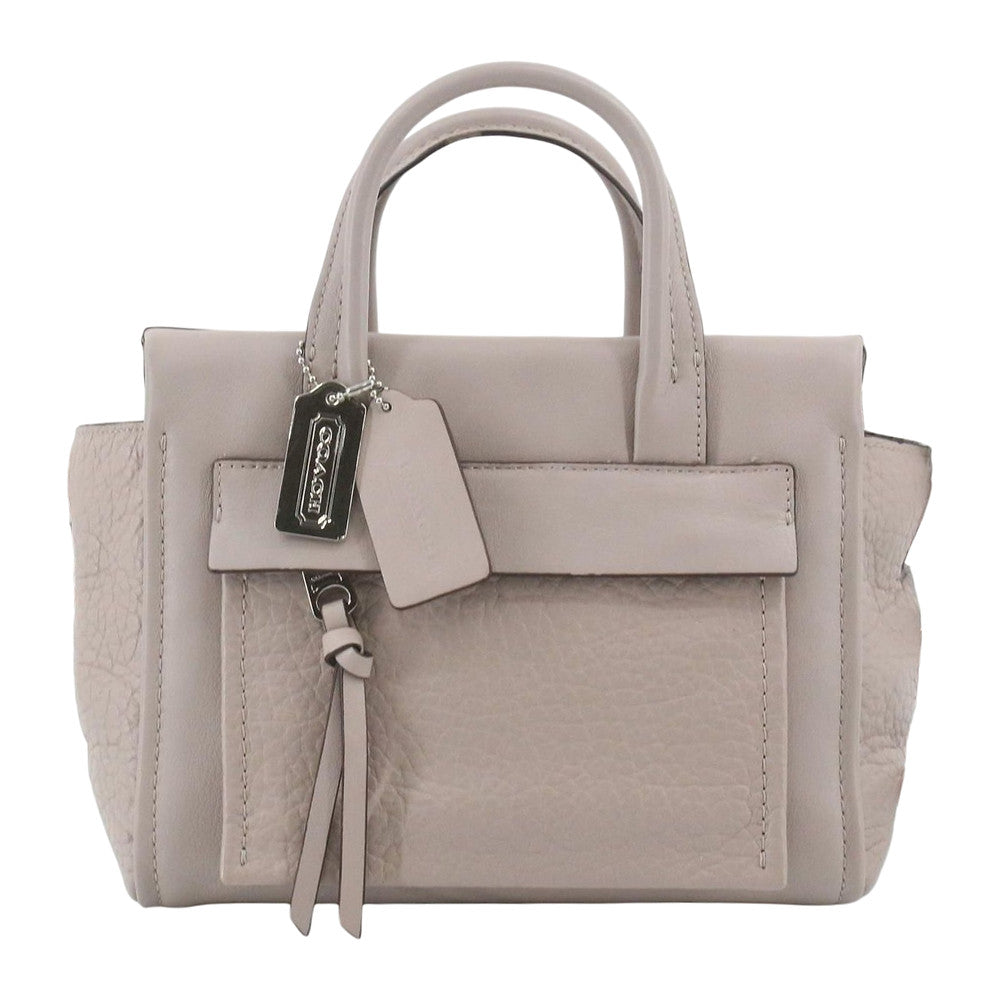 COACH Bleeker Mini Grey Leather Riley Carryall Tote Shoulder Bag LHQ2390