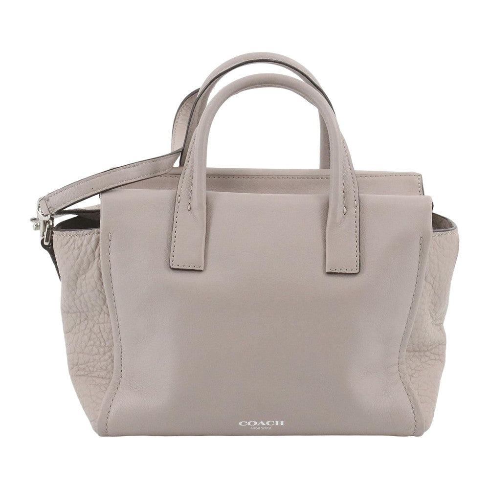 COACH Bleeker Mini Grey Leather Riley Carryall Tote Shoulder Bag LHQ2390