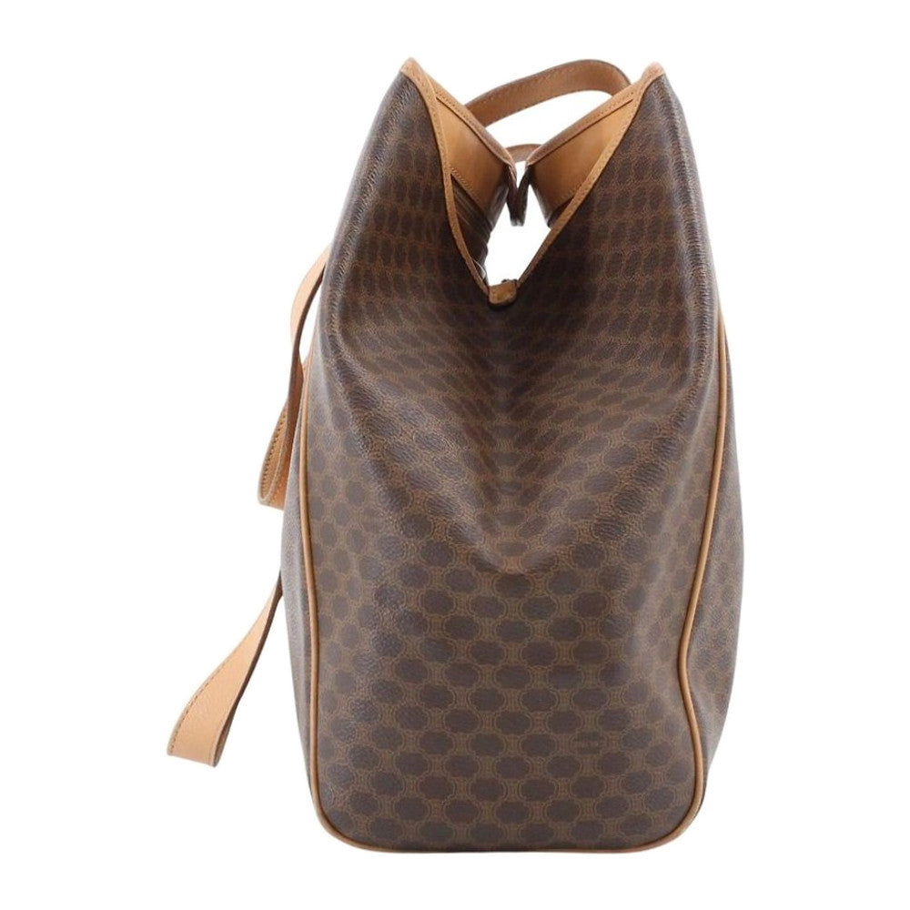 CELINE Brown Macadam Shoulder Tote Bag LHQ2428