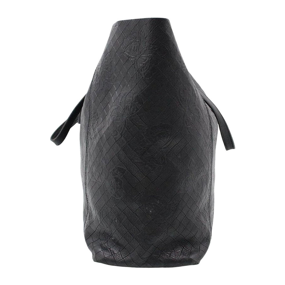 BOTTEGA VENETA Intrecciomirage Butterfly Black Leather Tote Bag LHQ2434