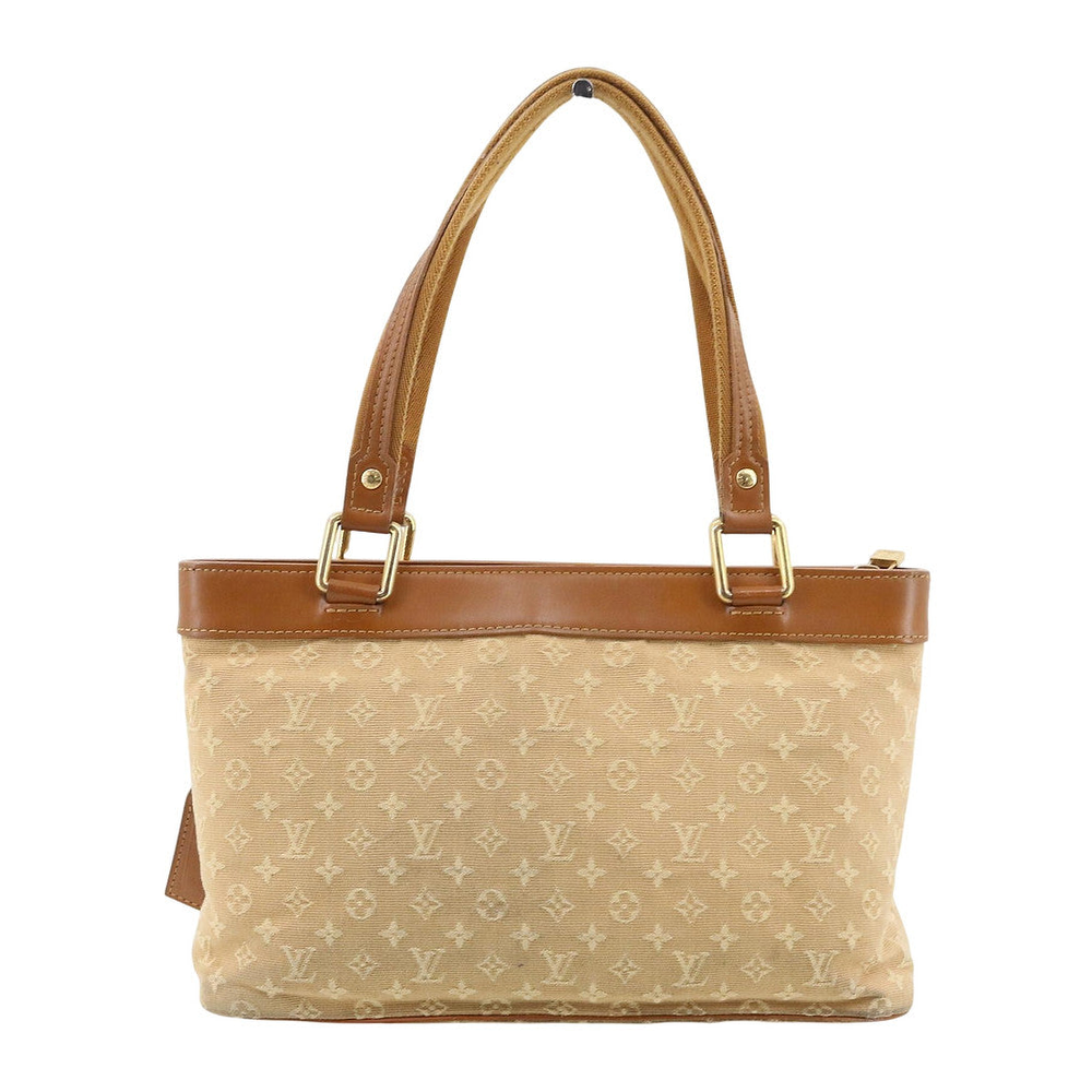 LOUIS VUITTON Monogram Mini Lin Lucille PM Handbag Beige LHQ2523