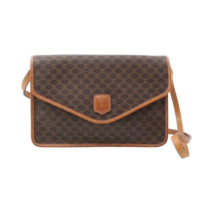 CELINE Brown Macadam Shoulder Crossbody Bag LHQ2329