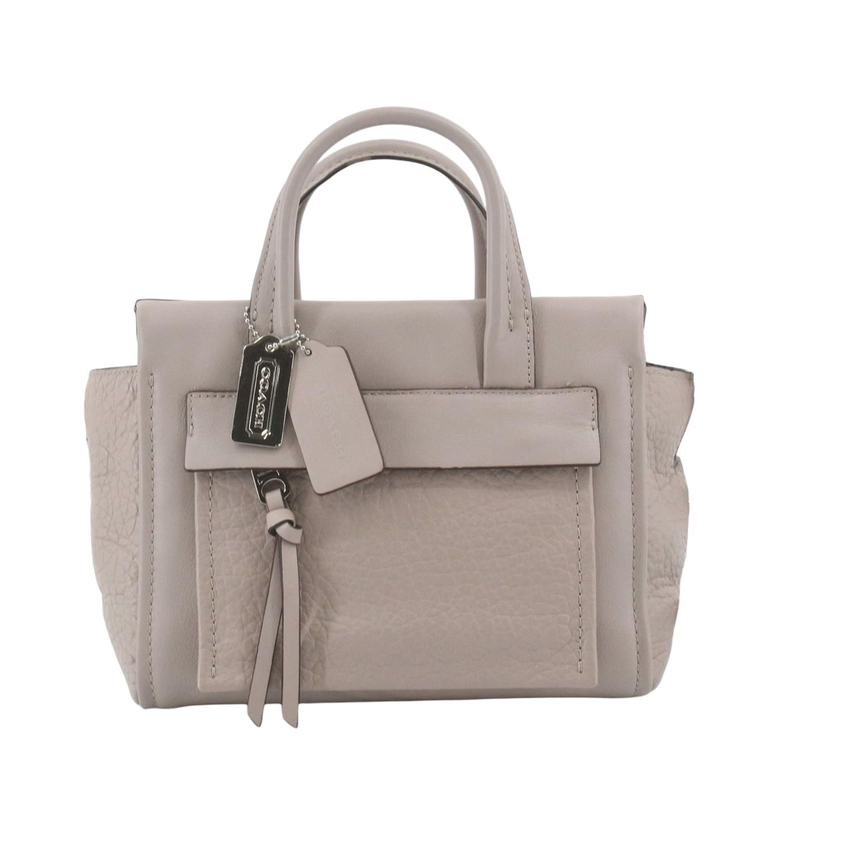 COACH Bleeker Mini Grey Leather Riley Carryall Tote Shoulder Bag LHQ2390