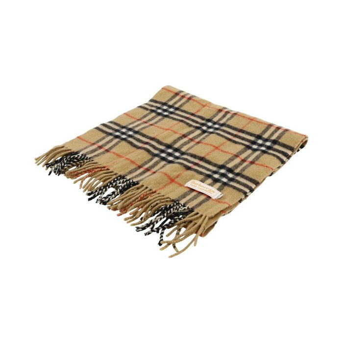 BURBERRY Beige Nova Check Cashmere Scarf LHQ2333