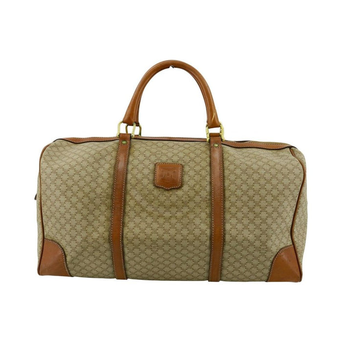 CELINE Light Brown Macadam Boston/Travel Bag LHQ2375