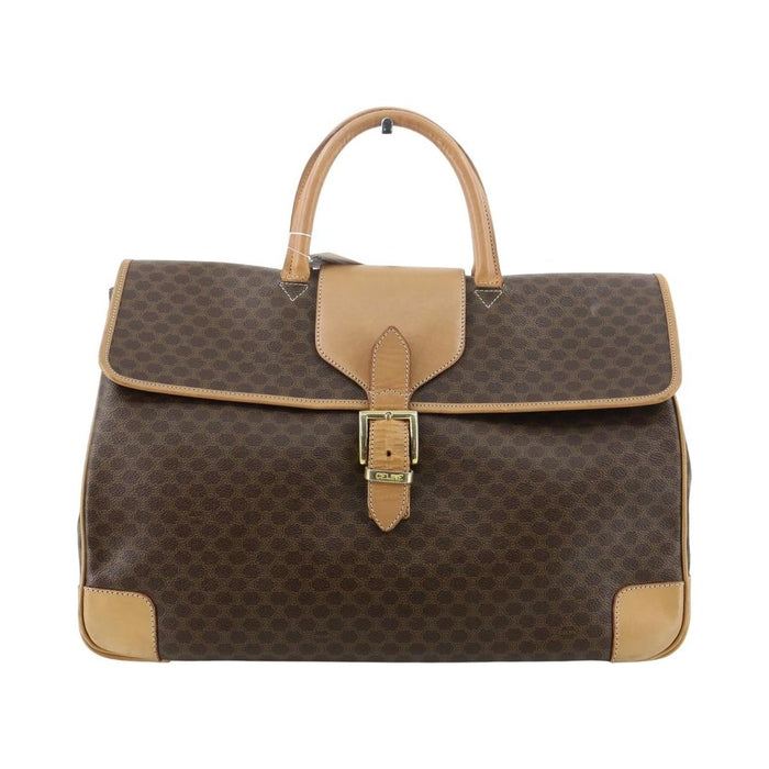 CELINE Brown Macadam Travel Handbag LHQ2347