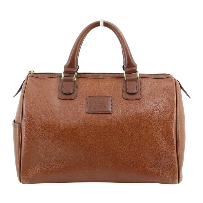 BURBERRY Brown Leather Boston Bag LHQ2518