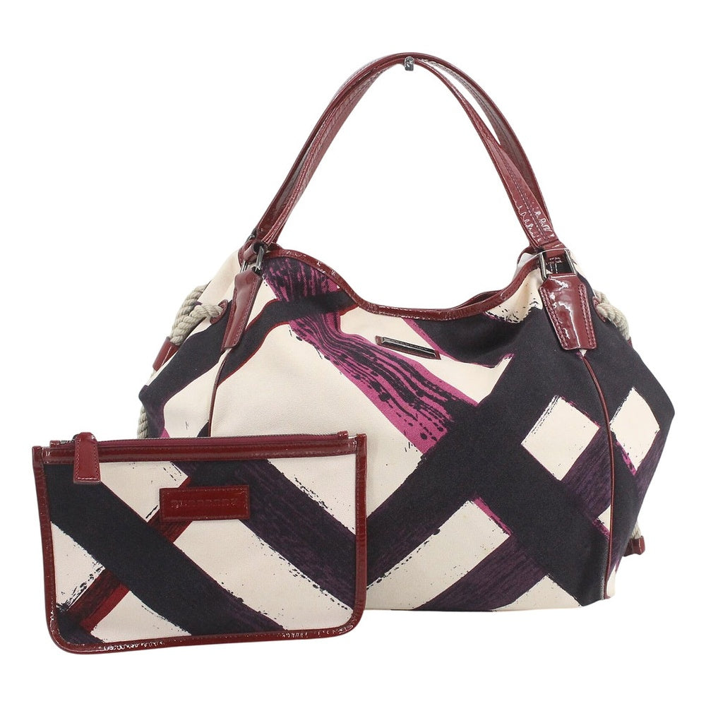 BURBERRY Blue Label Check Canvas Tote Bag LHQ2503