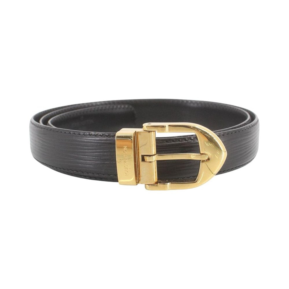 LOUIS VUITTON Ceinture Black Epi Leather Belt Size 44" LHQ2275
