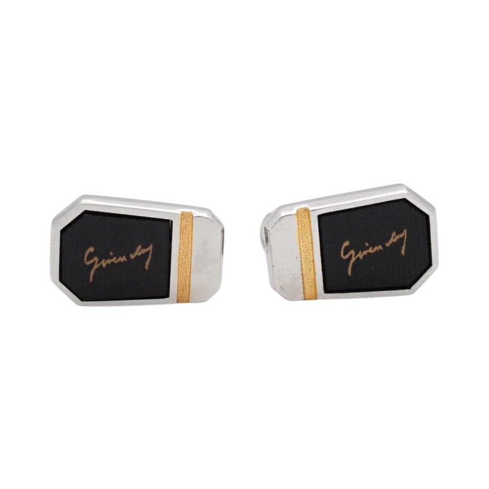 GIVENCHY Vintage Two-Tone Enamel Cufflinks LHQ2261