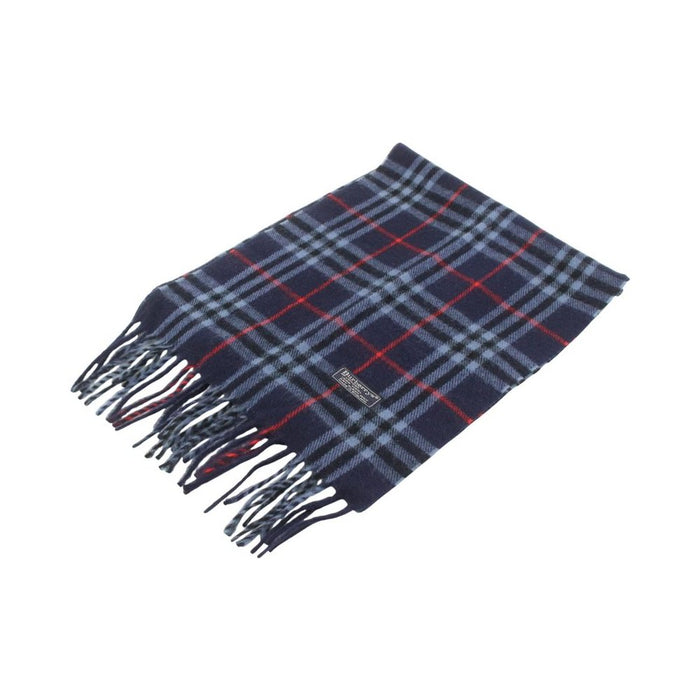 BURBERRY Blue Nova Check Wool Scarf LHQ2360