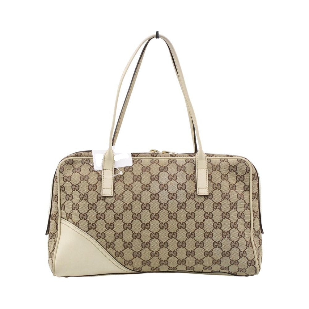 GUCCI GG New Britt Brown Canvas Boston Shoulder Bag LHQ2427