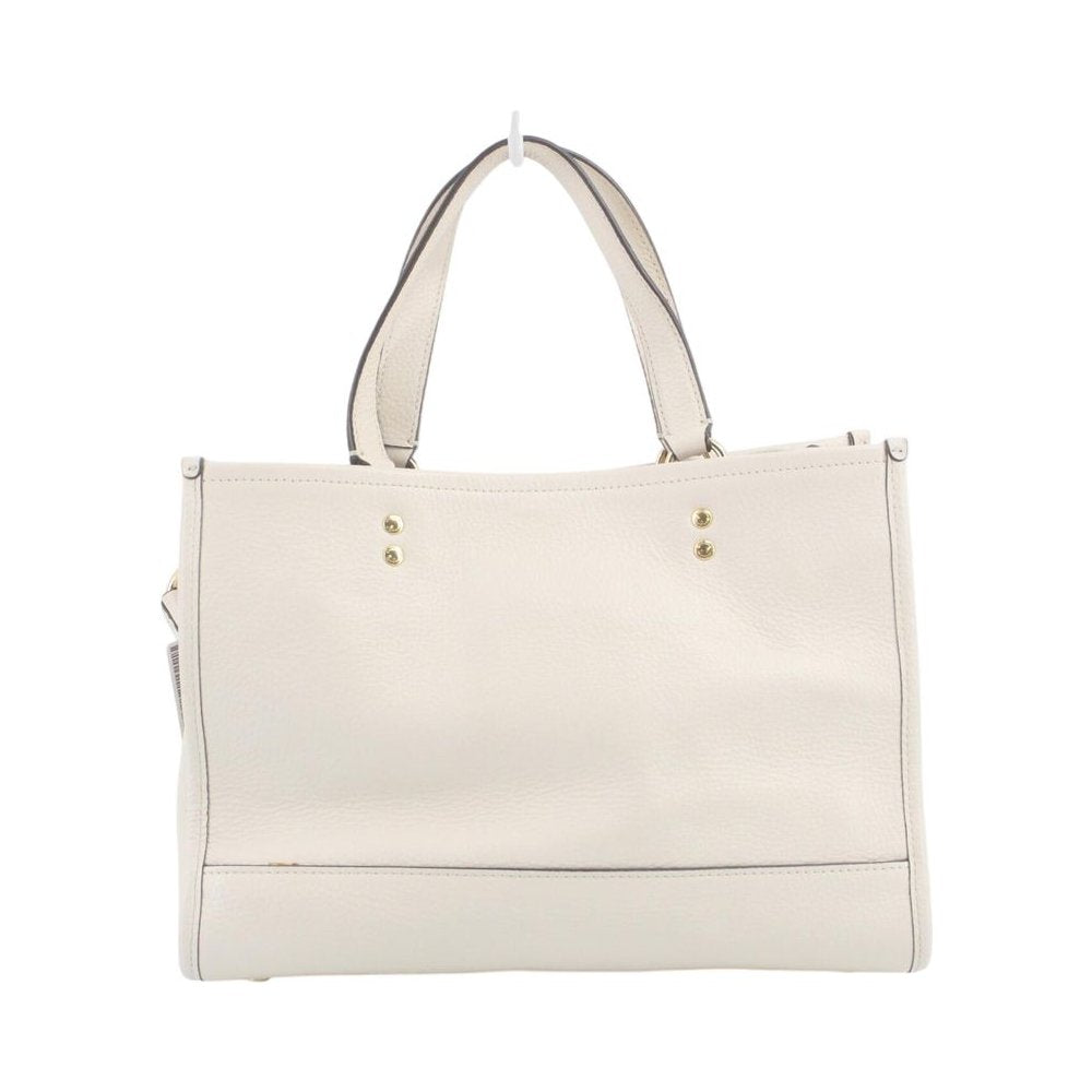 COACH Dempsey White Leather Carryall Shoulder Tote Bag LHQ2237