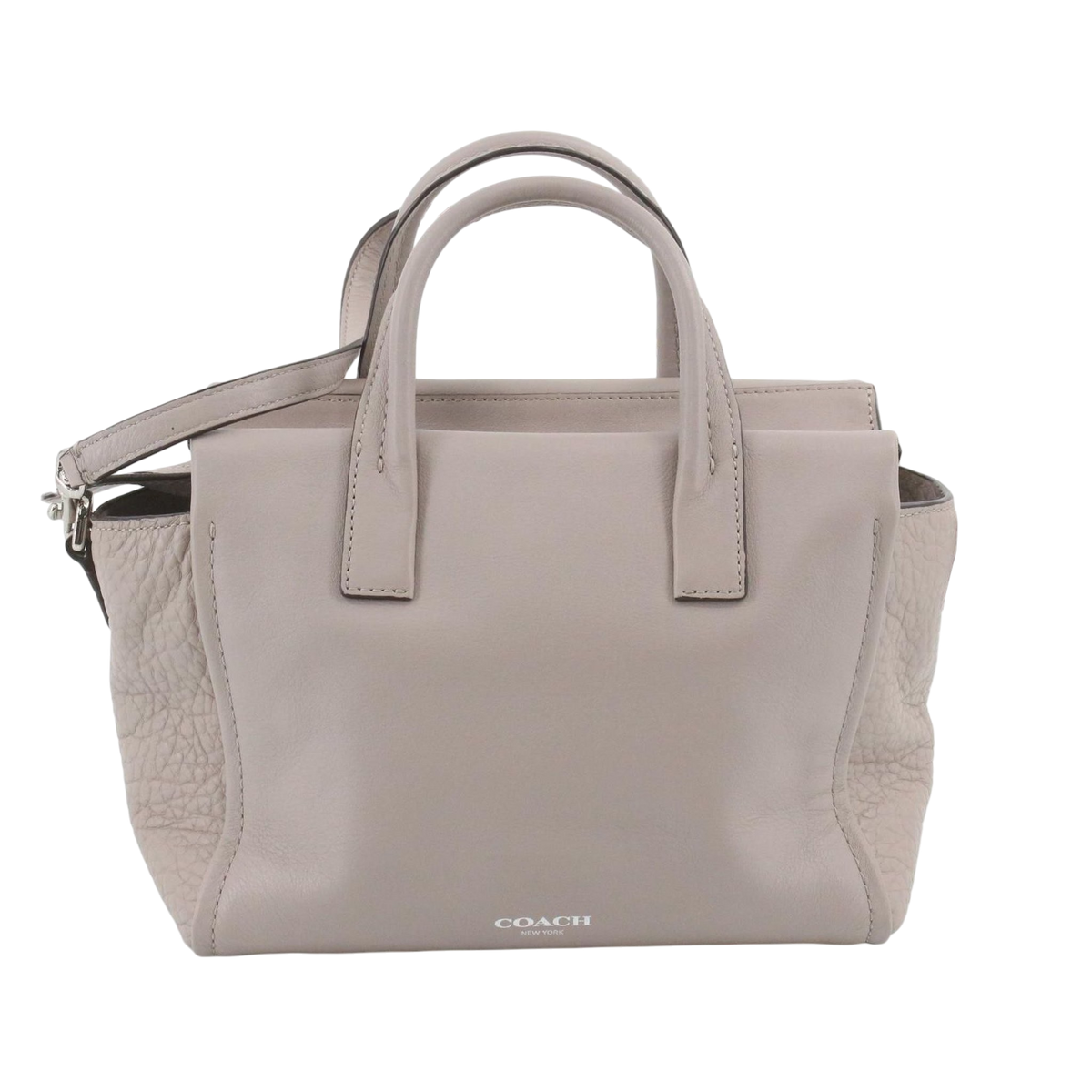 COACH Bleeker Mini Grey Leather Riley Carryall Tote Shoulder Bag LHQ2390