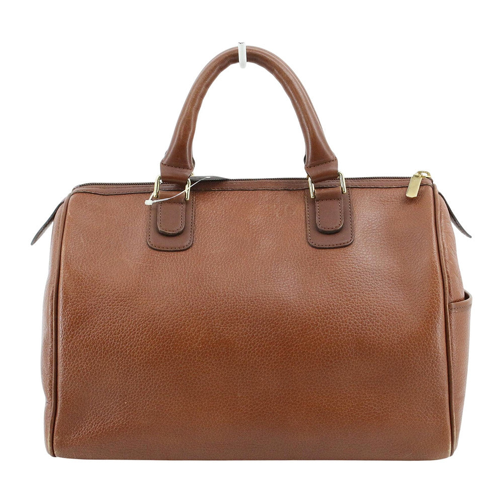 BURBERRY Brown Leather Boston Bag LHQ2518