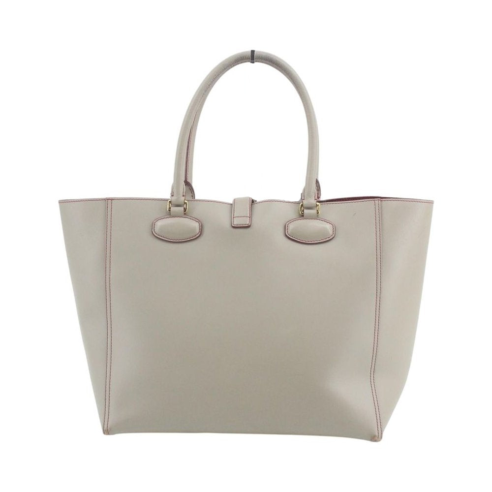 LOEWE Grey Leather Leo Anagram Tote Bag LHQ2364