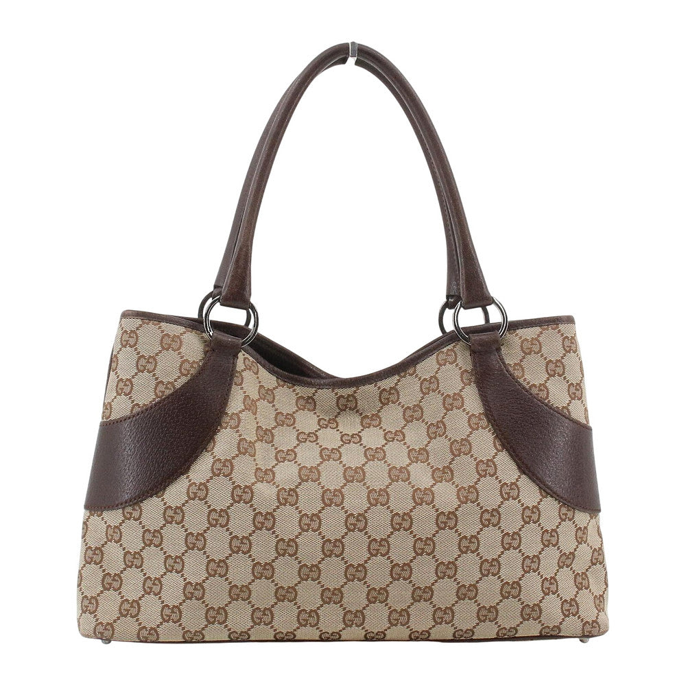 GUCCI GG Canvas Shoulder Tote Bag Brown LHQ2509