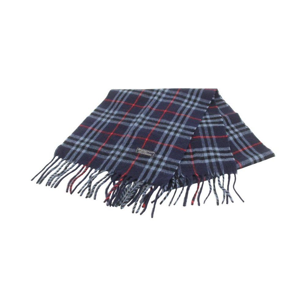 BURBERRY Blue Nova Check Wool Scarf LHQ2360