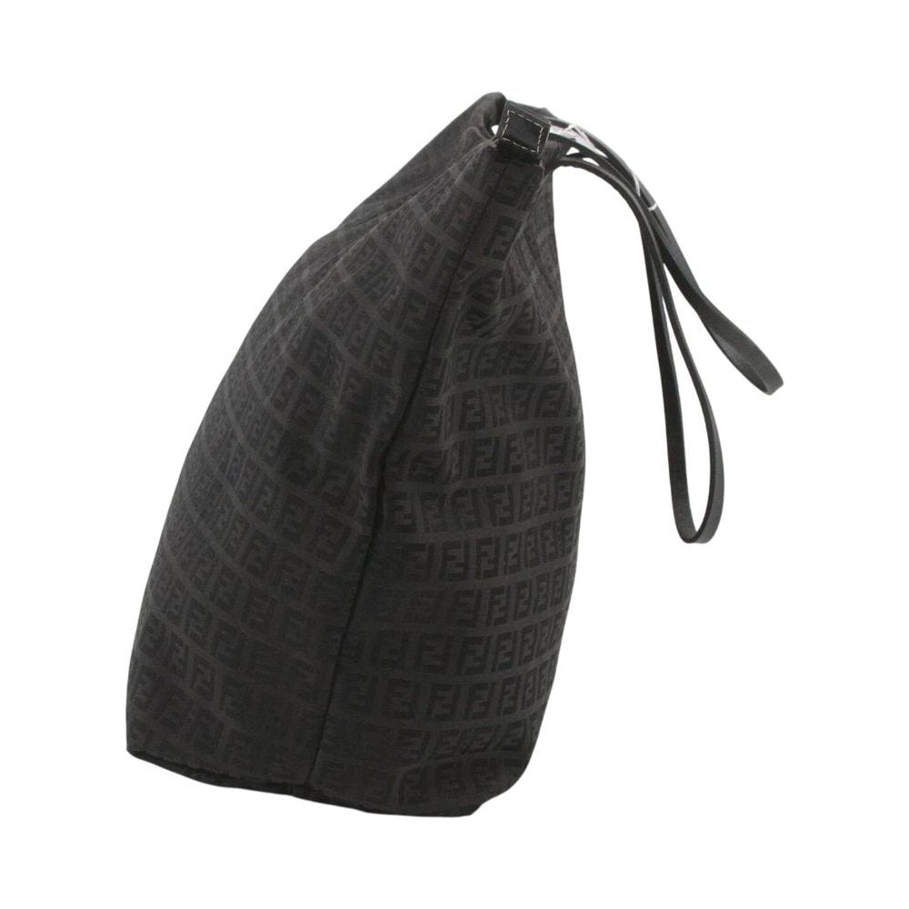 FENDI Black Zucchino Tote Shoulder Bag LHQ2354