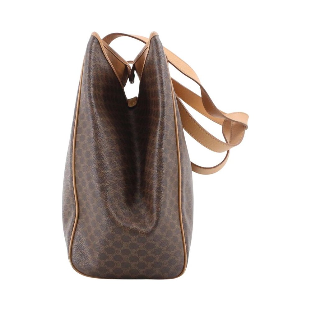 CELINE Brown Macadam Shoulder Tote Bag LHQ2428