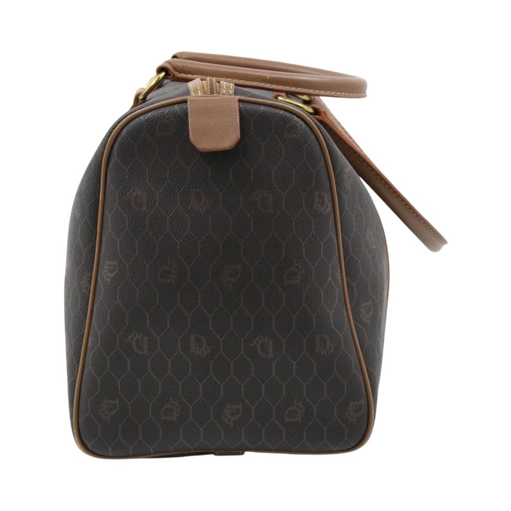 CHRISTIAN DIOR Brown Honeycomb Boston Bag LHQ2362