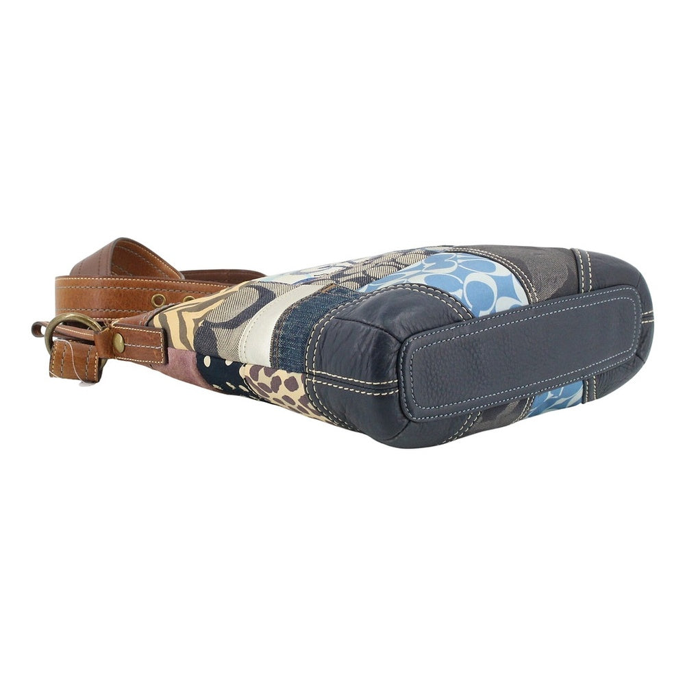COACH Signature Denim Patchwork Shoulder Bag LHQ2495