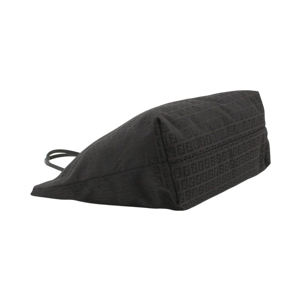 FENDI Black Zucchino Tote Shoulder Bag LHQ2354