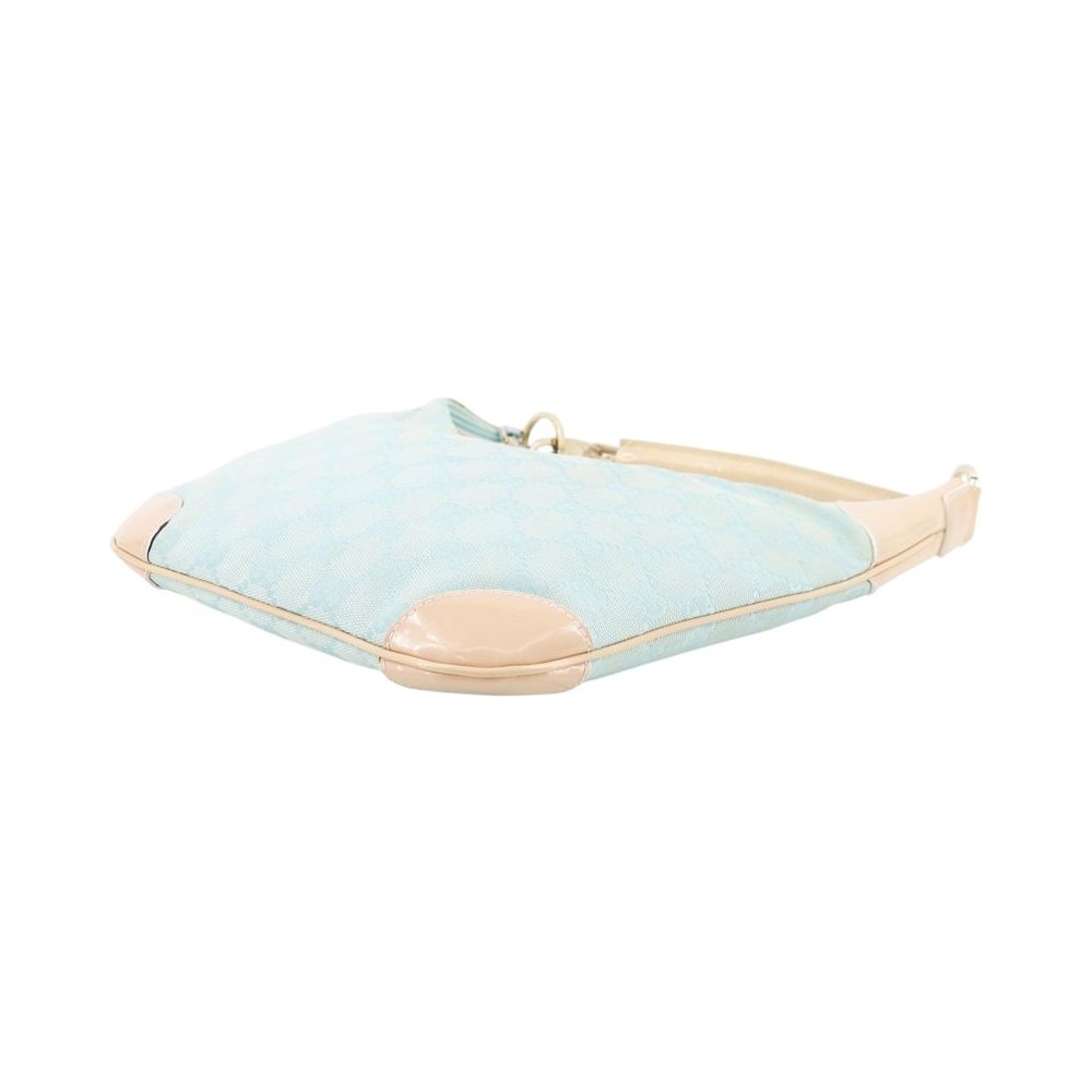 GUCCI GG Light Blue Canvas Hobo Shoulder Bag LHQ2423