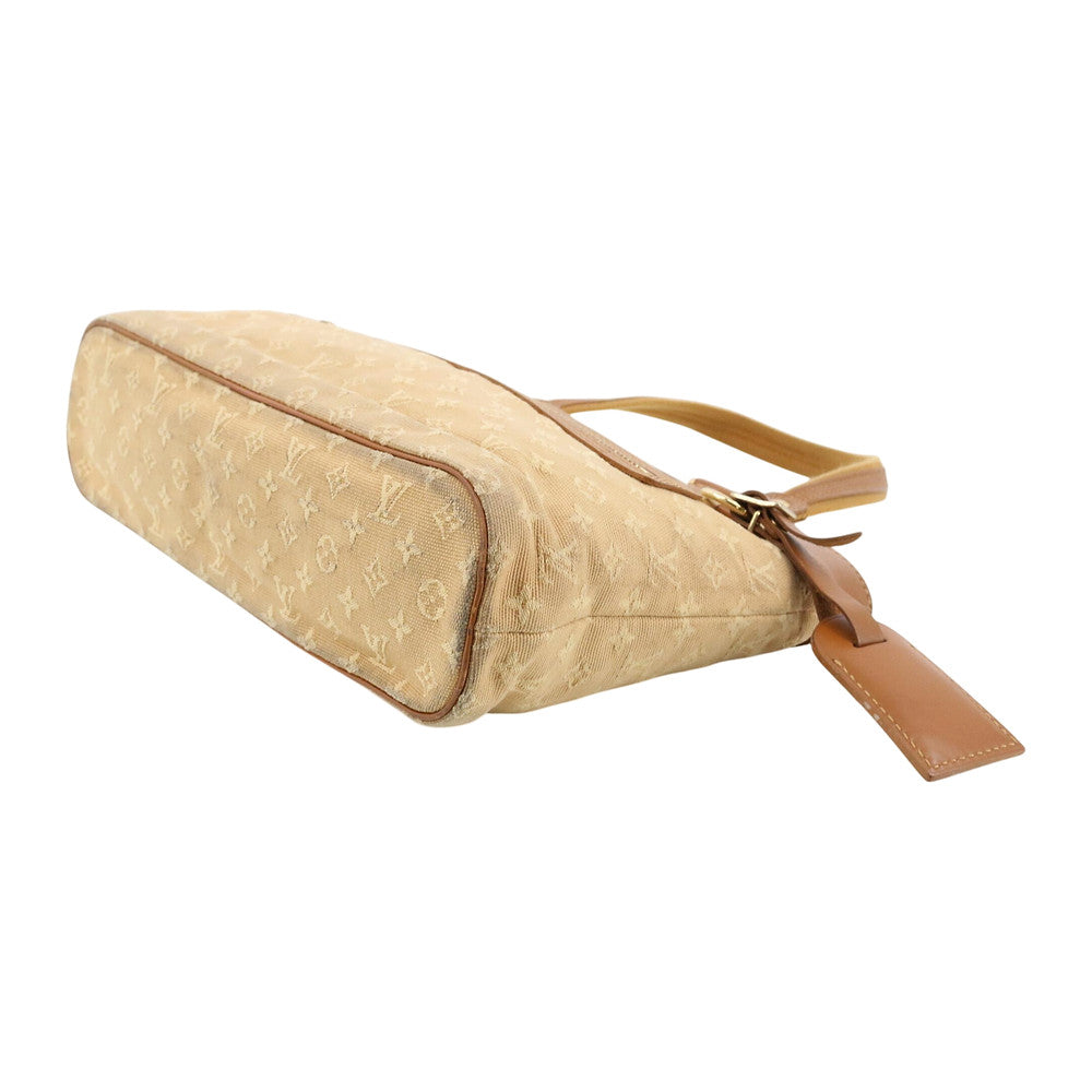 LOUIS VUITTON Monogram Mini Lin Lucille PM Handbag Beige LHQ2523
