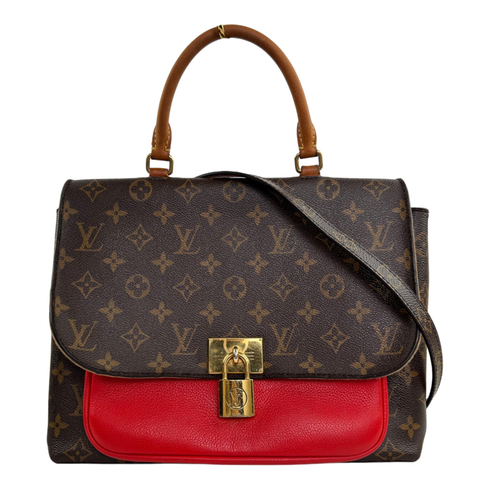 LOUIS VUITTON Marignan Red Leather Shoulder Bag LHQ2413