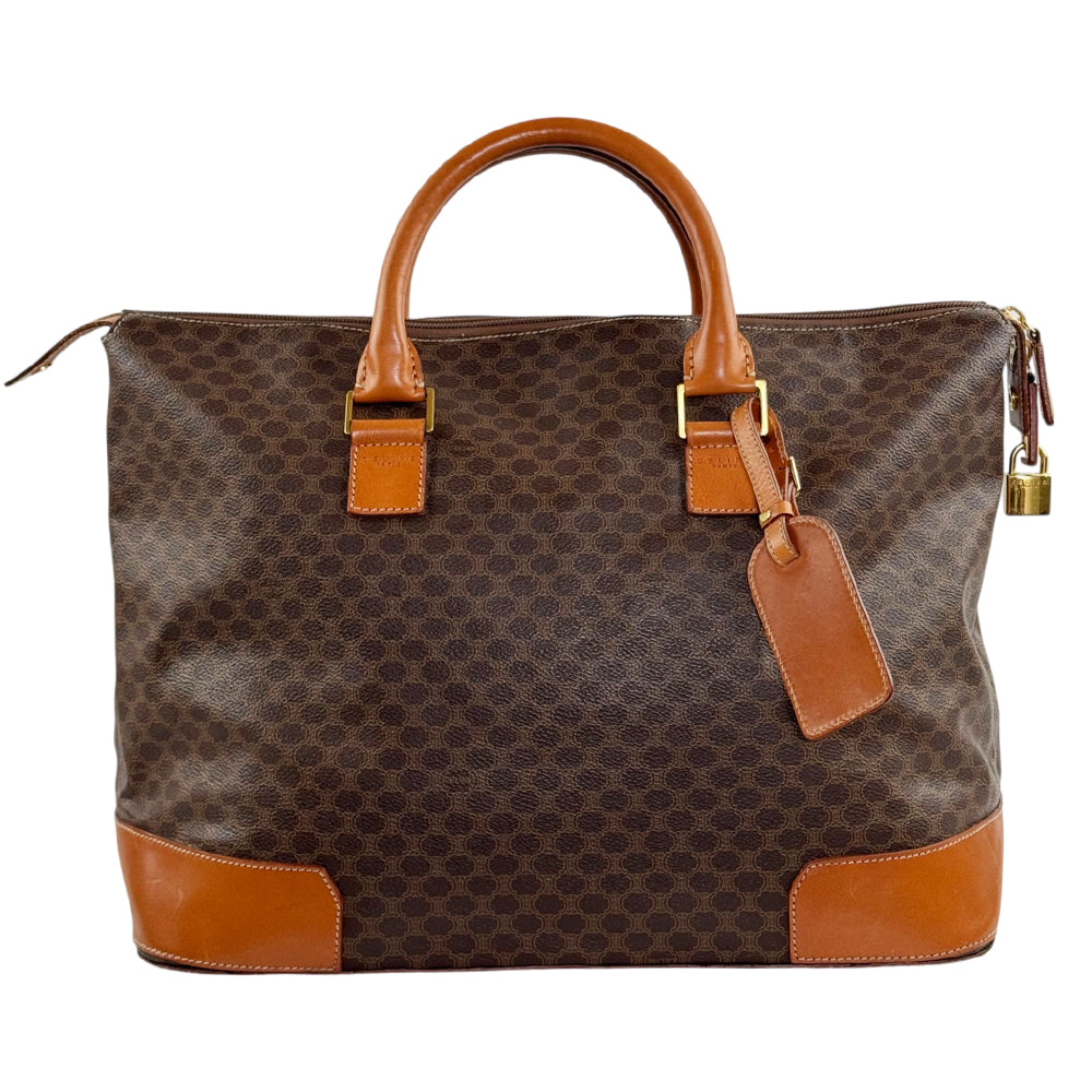 CELINE Macadam Brown Handbag LHQ2431