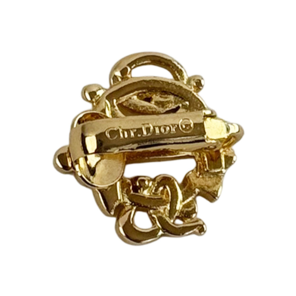 CHRISTIAN DIOR Gold-Plated CD Earrings LHQ2315
